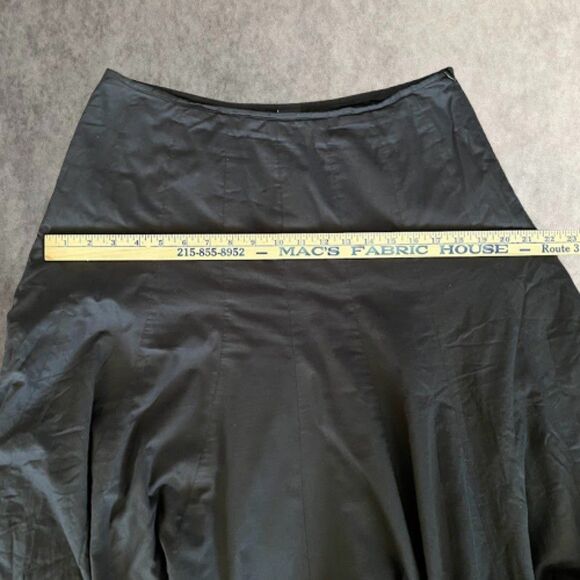 Jarbo Ultra Flare Maxi Skirt Womens Size 10 Black A Line Swing Skirt 100% Cotton - Picture 11 of 13